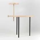 Modern Coffee Table with Round Ash Top Made in Italy - Velino Viadurini