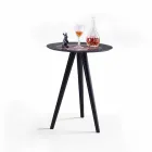 Modern Coffee Table with Round Top in Gres Made in Italy - Stuttgart Viadurini