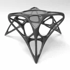 Modern coffee glass living room and Adamantx® Lunar Table # 2 Viadurini