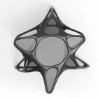 Modern coffee glass living room and Adamantx® Lunar Table # 2 Viadurini