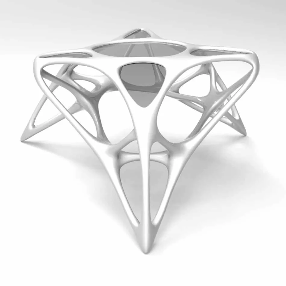 Modern coffee glass living room and Adamantx® Lunar Table # 2 Viadurini