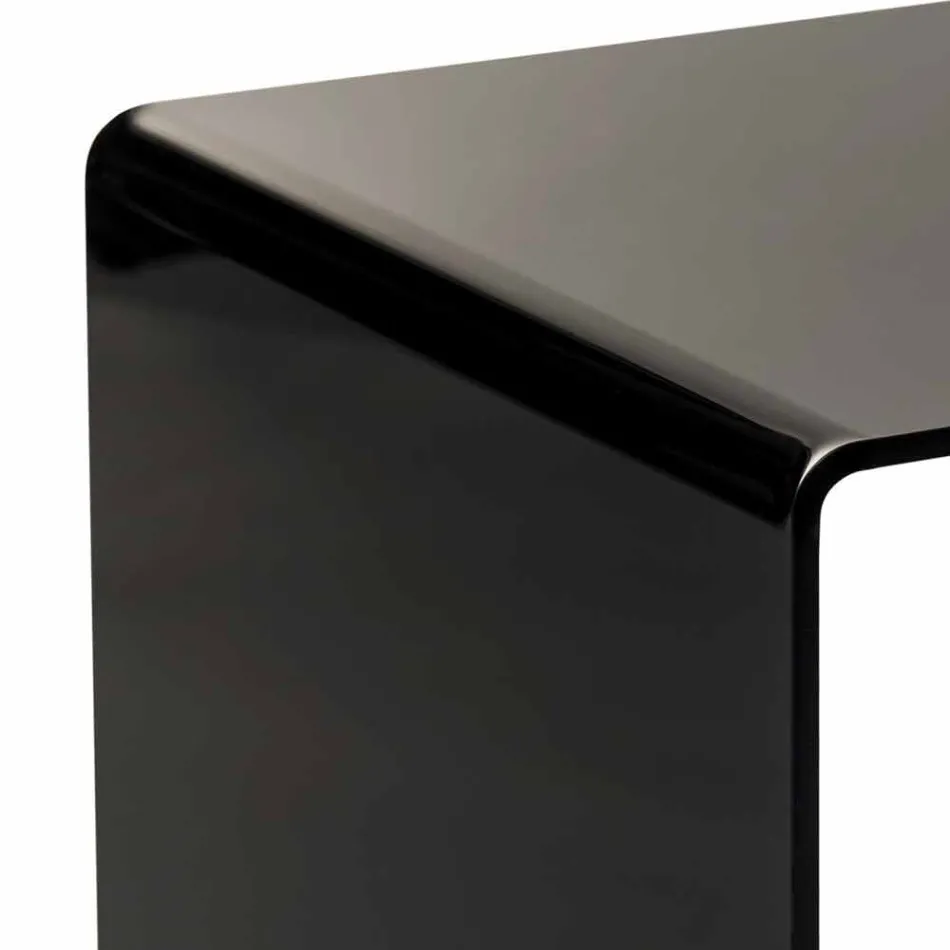 Contemporary black coffee table 40x40cm Terry Small, made in Italy Viadurini