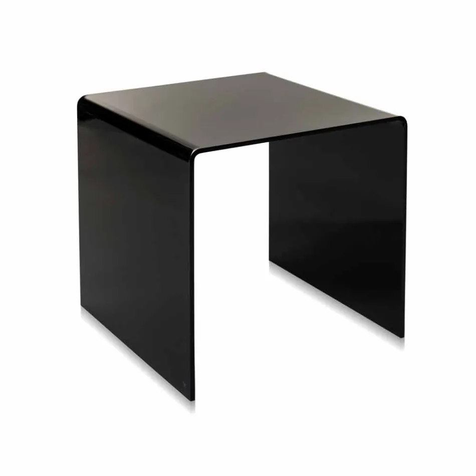 Contemporary black coffee table 40x40cm Terry Small, made in Italy Viadurini