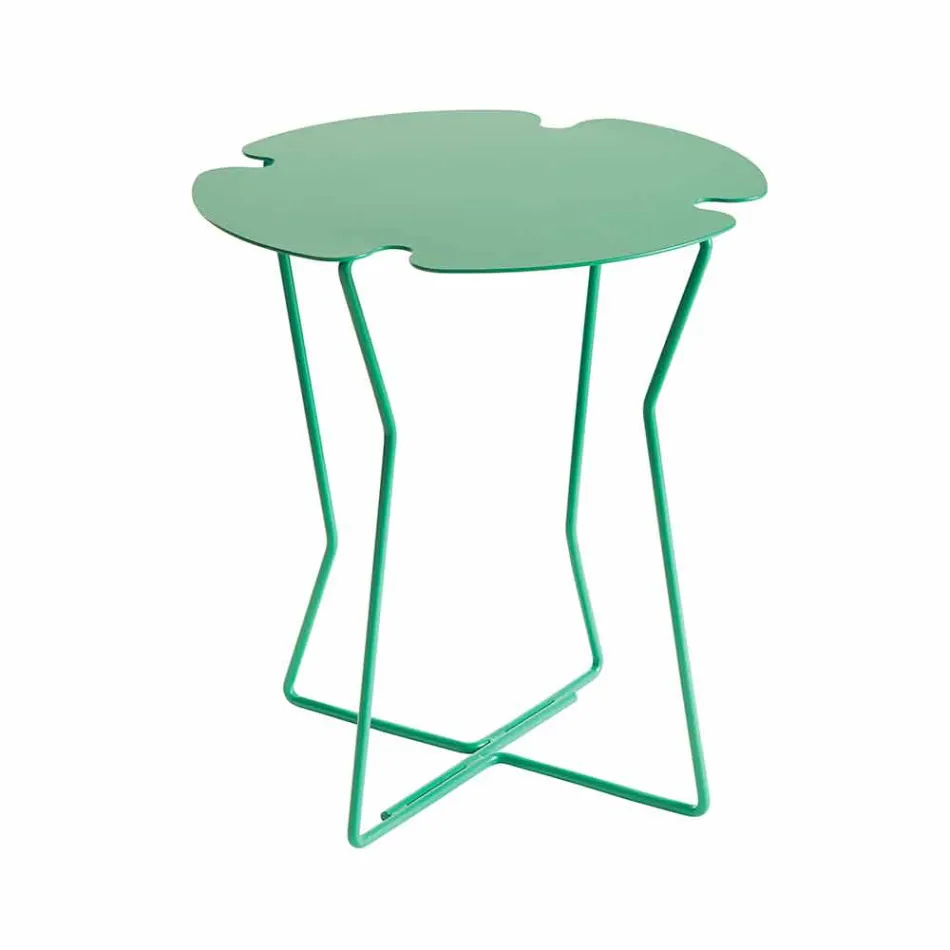 Modern Design Colored Metal Outdoor Coffee Table - Kathrin Viadurini