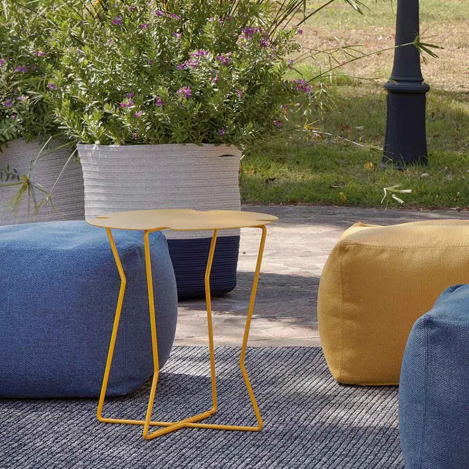 Modern Design Colored Metal Outdoor Coffee Table - Kathrin Viadurini