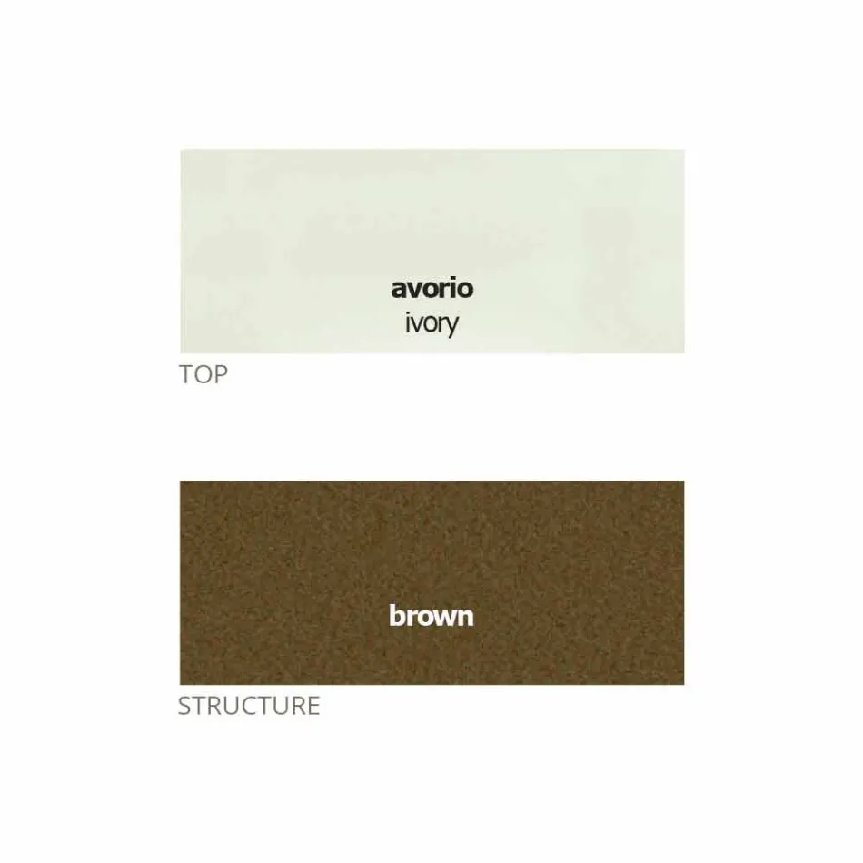 Round Coffee Table with Crystal Top Made in Italy - Indio Viadurini