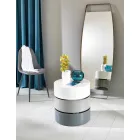 Round Coffee Table with Swivel Shelves and Containers in MDF - Pitty Viadurini