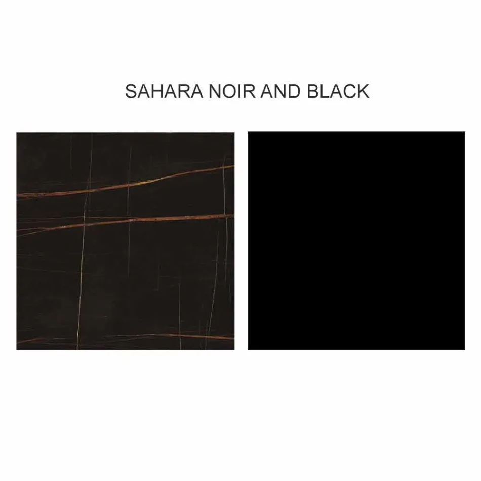 Round Design Coffee Table in Stoneware and Ash Made in Italy - Bering Viadurini