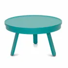 Round Design Coffee Table in Solid Wood and Metal - Salerno Viadurini
