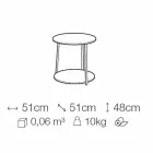 Round Coffee Table in Mdf with Metal Structure Made in Italy - Aloe Viadurini