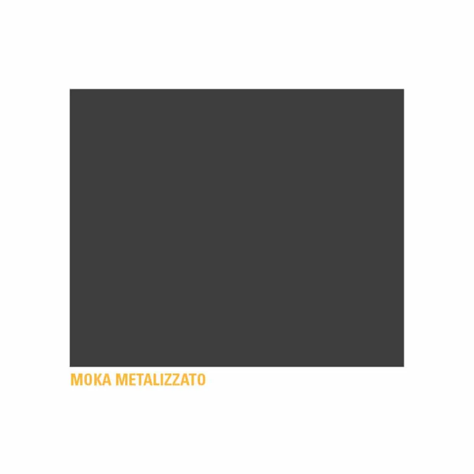 Luxury Round Coffee Table in Painted Metal Made in Italy - Mina Viadurini