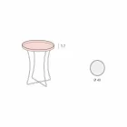 Luxury Round Coffee Table in Painted Metal Made in Italy - Mina Viadurini