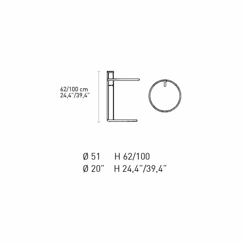 Round Coffee Table in Tempered Glass and Steel Made in Italy - Lennon Viadurini