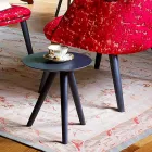 Round Coffee Table in Black Gray Lacquered Wood Made in Italy - Stuttgart Viadurini