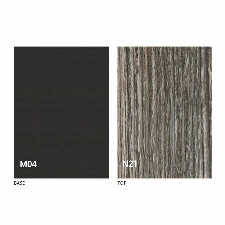 Transformable Coffee Table in Wood and Steel Made in Italy - Demetro Viadurini