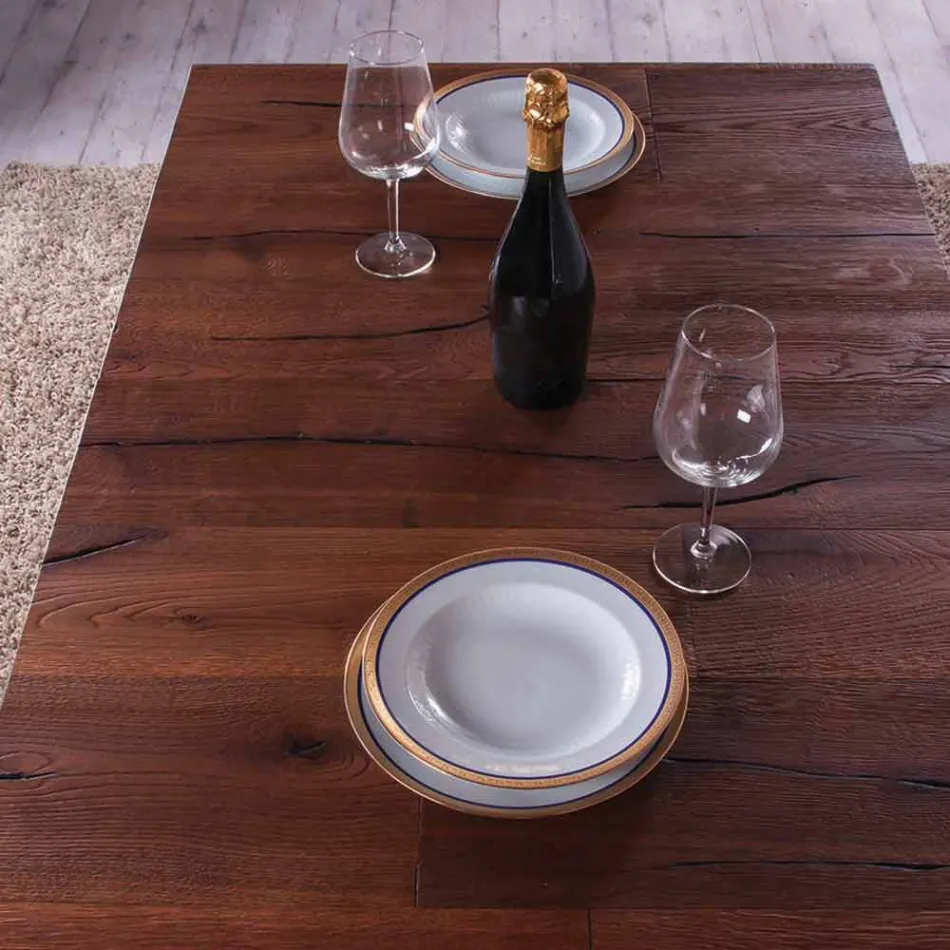 Transformable Coffee Table in Wood and Metal Made in Italy - Patroclus Viadurini