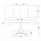Transformable Coffee Table in Wood and Metal Made in Italy - Patroclus Viadurini