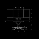 Transformable Coffee Table in Wood and Metal, Made in Italy - Sanrocco Viadurini