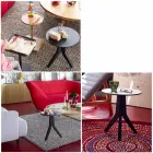 Modern Round Design Black Lacquered Wood Coffee Table - Sperone Viadurini