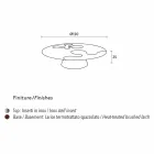 Contemporary larch wood design side table with lilac stainless steel inserts Viadurini