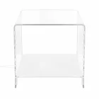Design plexiglass coffee table with led light made in Italy, Chiusi Viadurini