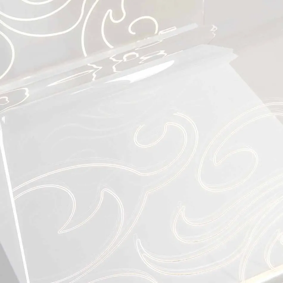 Design plexiglass coffee table with led light made in Italy, Chiusi Viadurini