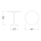 Eero Saarinen H 52 Round Coffee Table in Gold Calacatta Marble Made in Italy - Scarlet Viadurini
