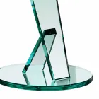 Side Table Sofa in Extra-clear Glass Made in Italy - Tarzan Viadurini