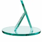 Side Table Sofa in Extra-clear Glass Made in Italy - Tarzan Viadurini