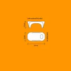 Bright Coffee Table with Sparkling Wine Bottle, Outdoor or Indoor Design - Lily by Myyour Viadurini