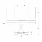 Modern Coffee Table in Wood and Transformable Metal Made in Italy - Spirit Viadurini