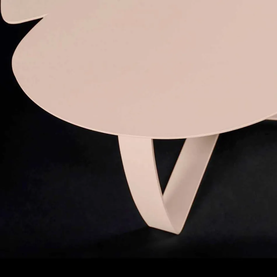 contemporary metal coffee table laser cut flower shape Andy Viadurini