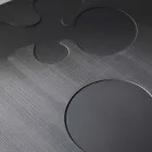 Contemporary black coffee table made of lacquered larch wood Lily Viadurini