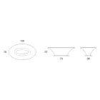 Boat Design Oval Coffee Table Metal and Etched Glass - Embarkation Viadurini