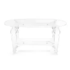 Ilaria - Transparent Plexiglass Oval Coffee Table Made in Italy Viadurini