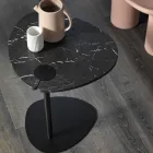 Coffee Table for Living Room in Metal and Marquinia Marble, Luxury Design - Yassine Viadurini