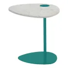 Coffee Table for Living Room in Metal and Marquinia Marble, Luxury Design - Yassine Viadurini