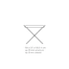 Folding Table with Transparent Acrylic Crystal Tray - Makete Viadurini