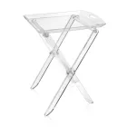 Folding Table with Transparent Plexiglass Tray 2 Sizes - Robbie Viadurini