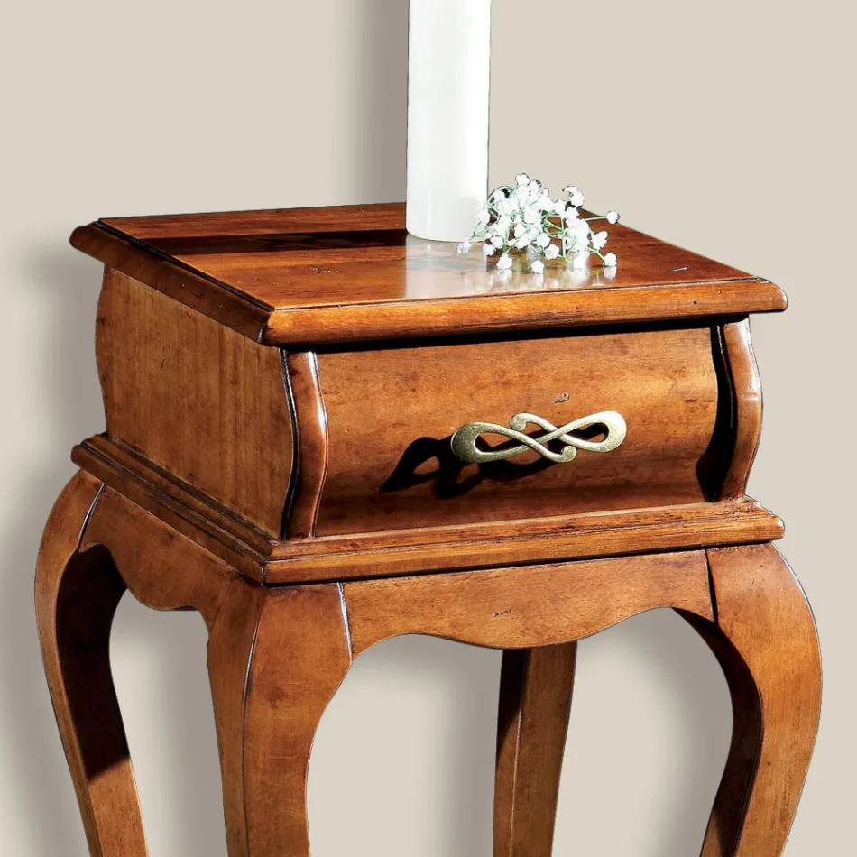 Classic Style Telephone Stand in Wood Made in Italy - Hastings Viadurini