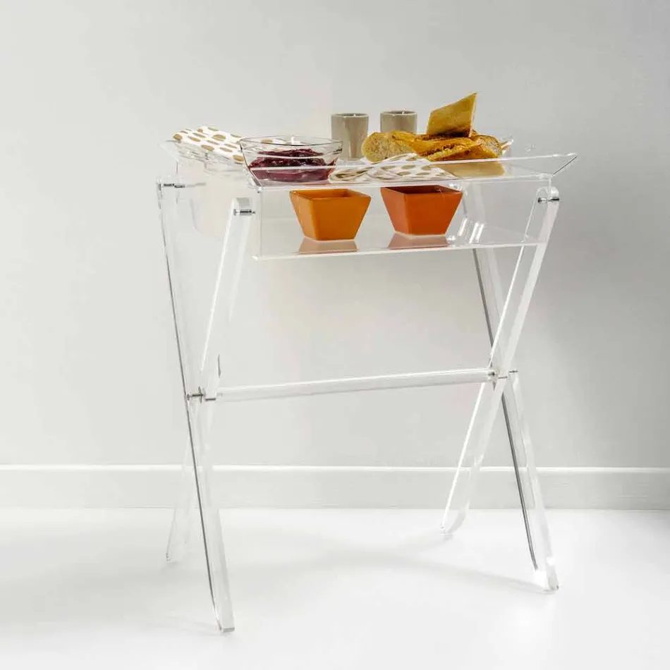 Olivia made of transparent design coffee table made in Italy Viadurini