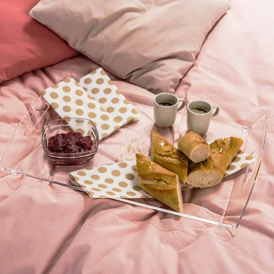 Olivia made of transparent design coffee table made in Italy Viadurini