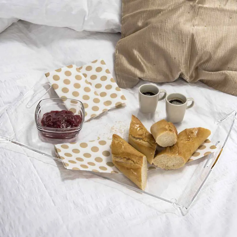 Olivia made of transparent design coffee table made in Italy Viadurini