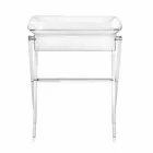 Olivia made of transparent design coffee table made in Italy Viadurini