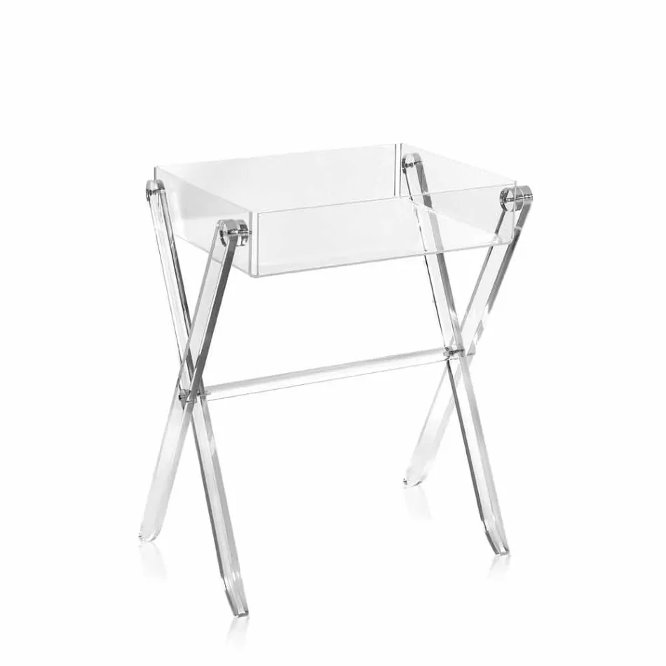 Olivia made of transparent design coffee table made in Italy Viadurini