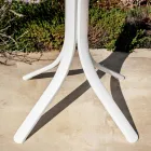 Square Outdoor Bar Table 4 Legs in Aluminum in 2 Colors - Filomena Viadurini