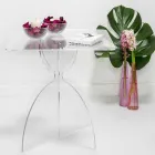 Design square coffee table, in transparent PMMA Laives Viadurini