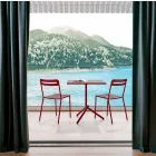 Square Metal and Sheet Metal Outdoor Table Made in Italy - Barnabas Viadurini