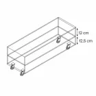 Rectangular Coffee Table in Extralight Glass with Drawers Made in Italy - Ganzo Viadurini