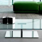 Rectangular Coffee Table for the Living Room in Extra-clear or Smoked Glass - Giovannino Viadurini
